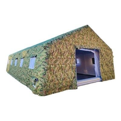 Bộ chỉ huy cứu hỏa ngoài trời bơm lên chống mưa Cửa hàng PVC dày đặc tùy chỉnh màu xanh quân sự 4 * 5 * 3.2m